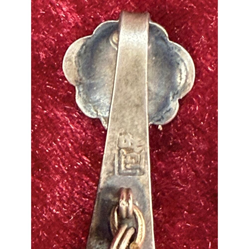 Antique Silver Needle Case Pendant Chatelaine Carnelian Bead Late Qing Dynasty - Picture 15 of 15